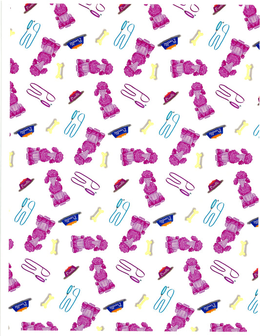 "Doodle the Poodle Sitting" by Kaleena Kollmeier Decorative Diamond Painting Release Papers