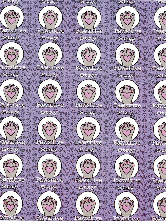 "Stay Pawsitive" by Mrs Coffee Decorative Diamond Painting Release Papers