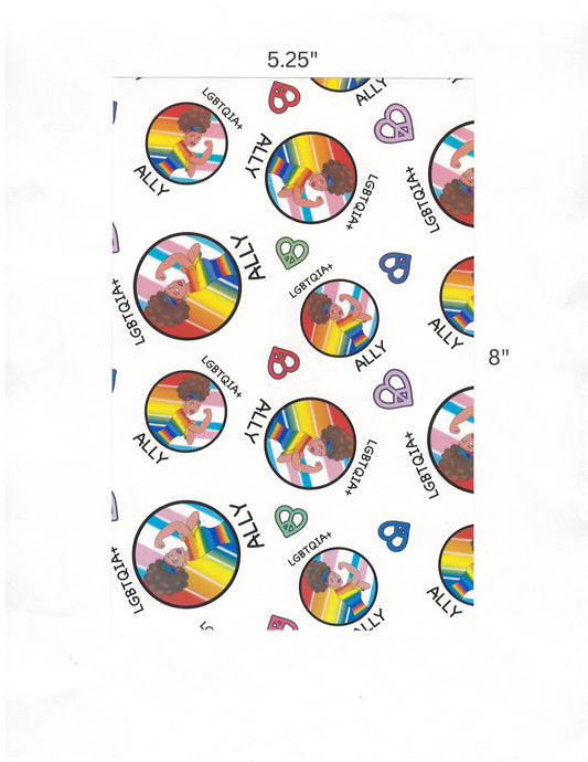 "LGBTQIA+ Ally" by Mrs Coffee Decorative Diamond Painting Release Papers