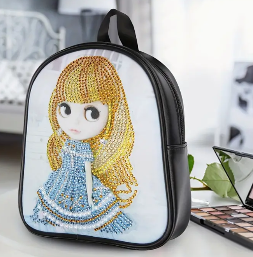 cute backpacks girl leather Cute Girl Leather Style Backpack Diamond Painting Kit