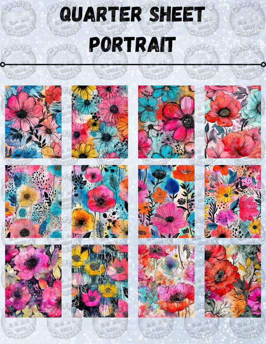 "Flower Art" Decorative Diamond Painting Release Paper