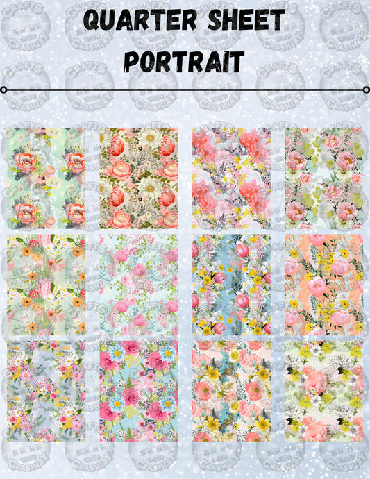 "Spring Flowers" Decorative Diamond Painting Release Paper
