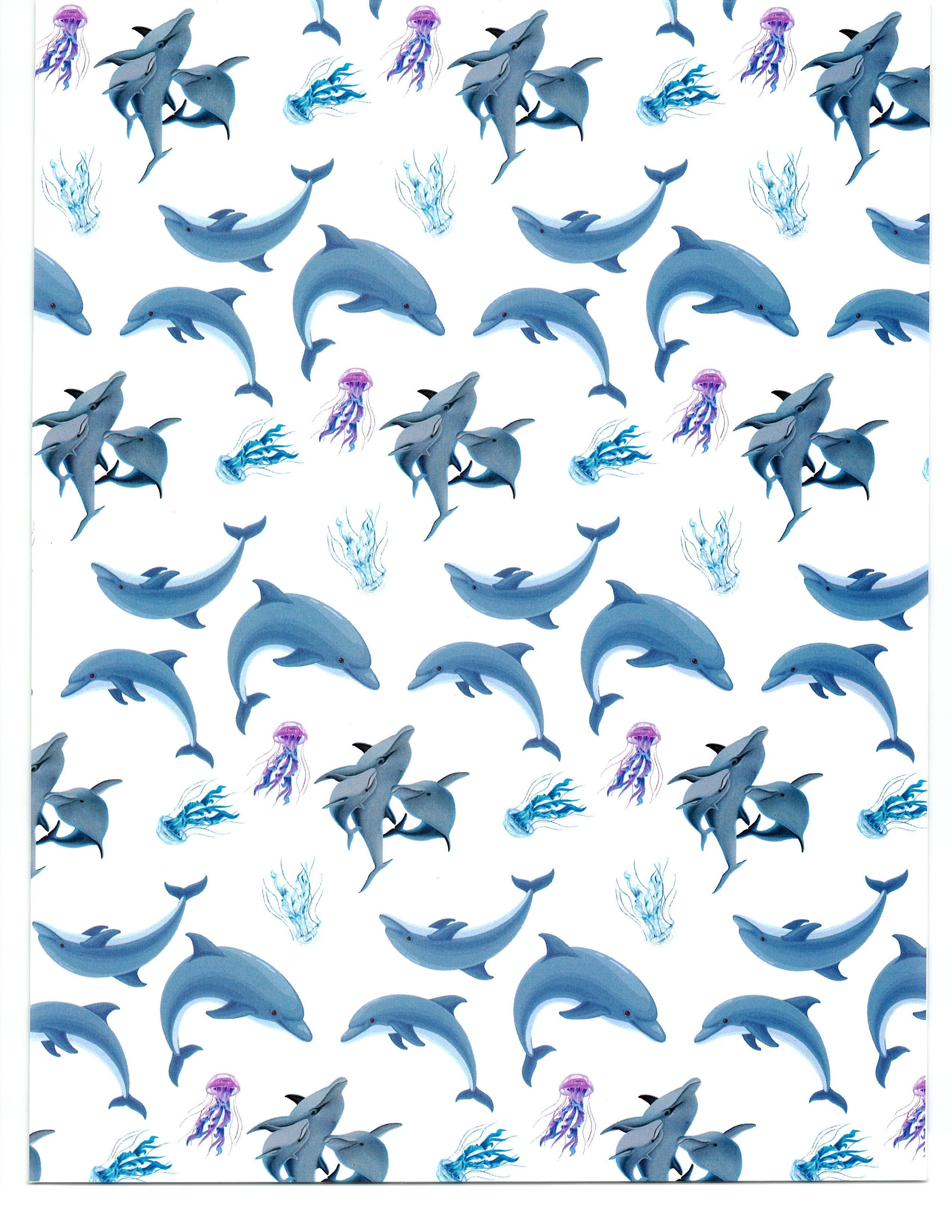 Dolphins & Jellyfish Decorative Diamond Painting Release Papers