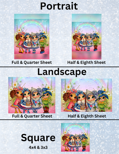 "Wizard of Oz Besties" by ©Sherri Baldy Decorative Diamond Painting Release Papers