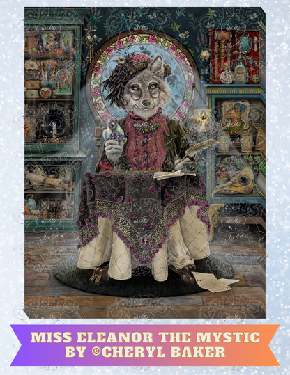 "Miss Eleanor the Mystic" by ©Cheryl Baker Premium Decorative Release Papers for Diamond Painting
