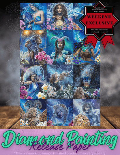 Limited Edition "Zodiac Combo Pack" by ©Dakota Daetwiler Premium Release Paper for Diamond Painting