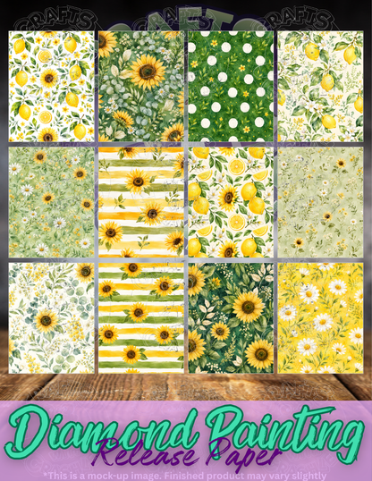 Summer Sunflower Combo Pack Premium Release Paper for Diamond Painting