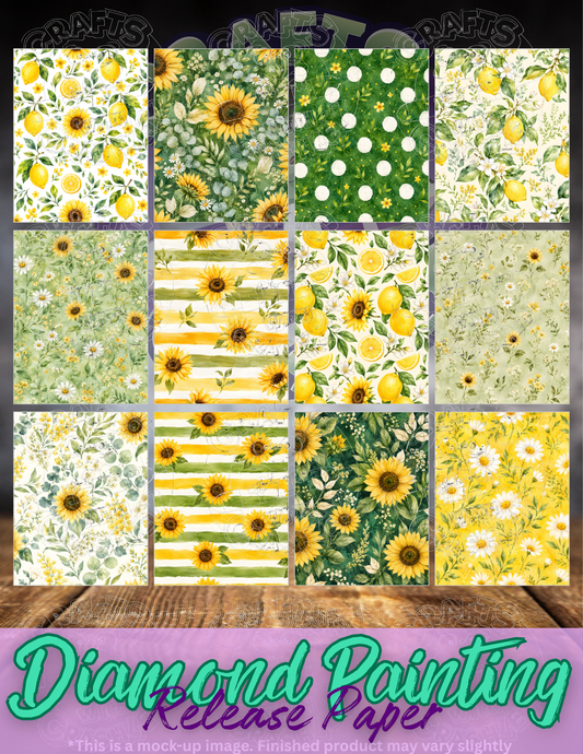 Summer Sunflower Combo Pack Premium Release Paper for Diamond Painting