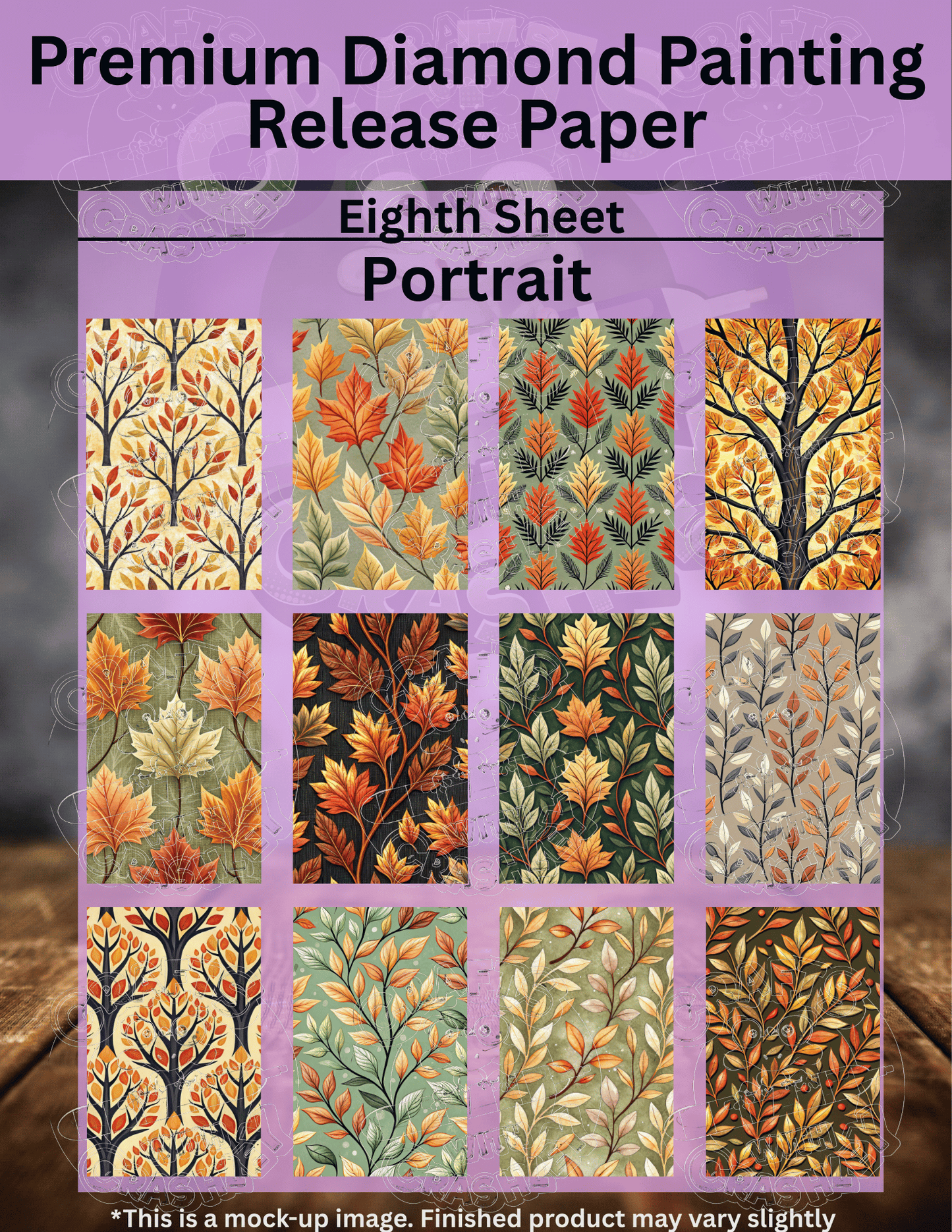 Fall Leaves Combo Pack Premium Release Paper for Diamond Painting