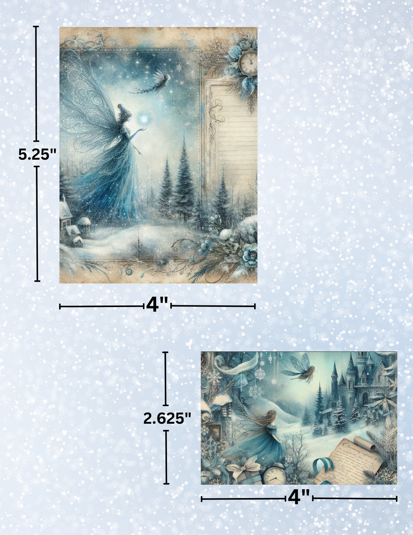 "Fairytale Winter 2" Decorative Diamond Painting Release Paper