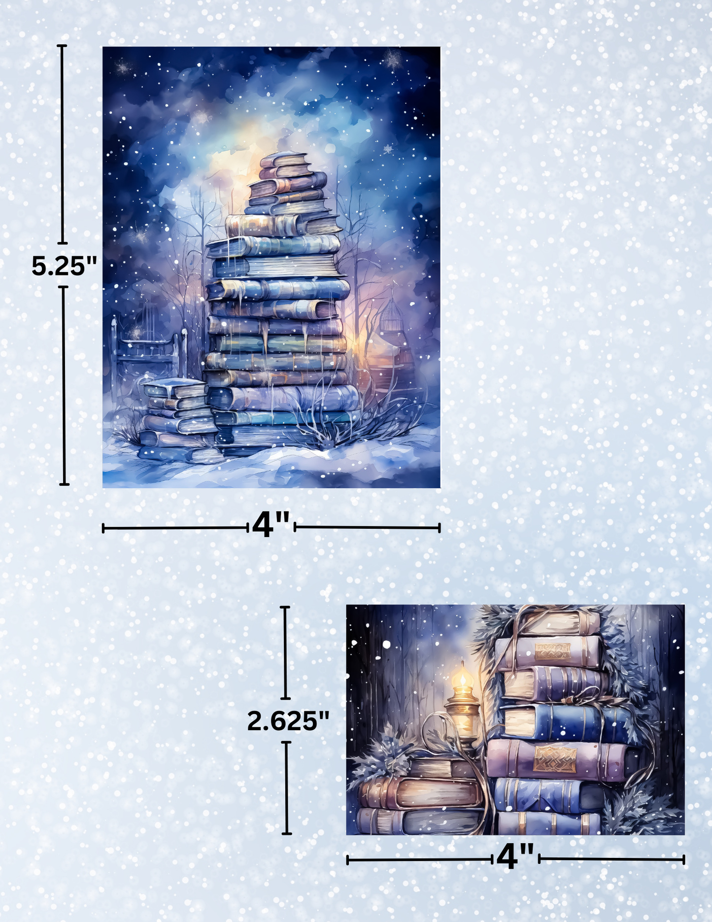 "Winter Forest Library 3" Decorative Diamond Painting Release Paper