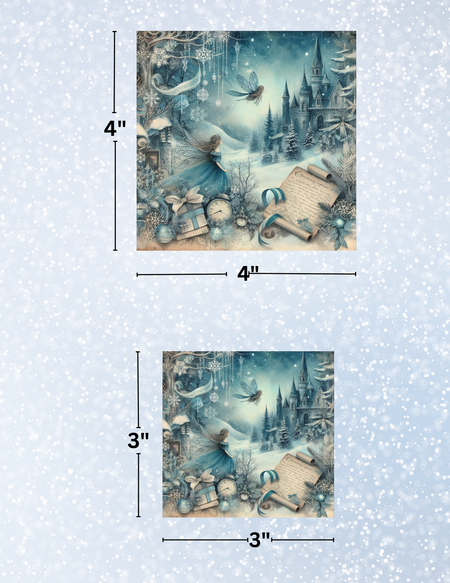 "Fairytale Winter 2" Decorative Diamond Painting Release Paper