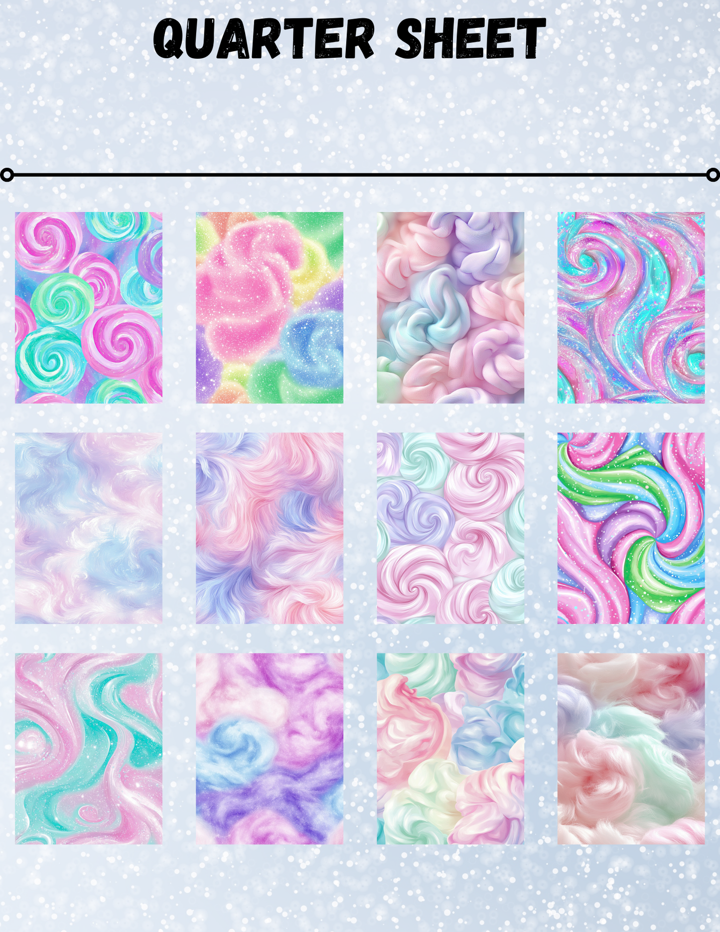 "Cotton Candy Swirl 5" Decorative Diamond Painting Release Paper