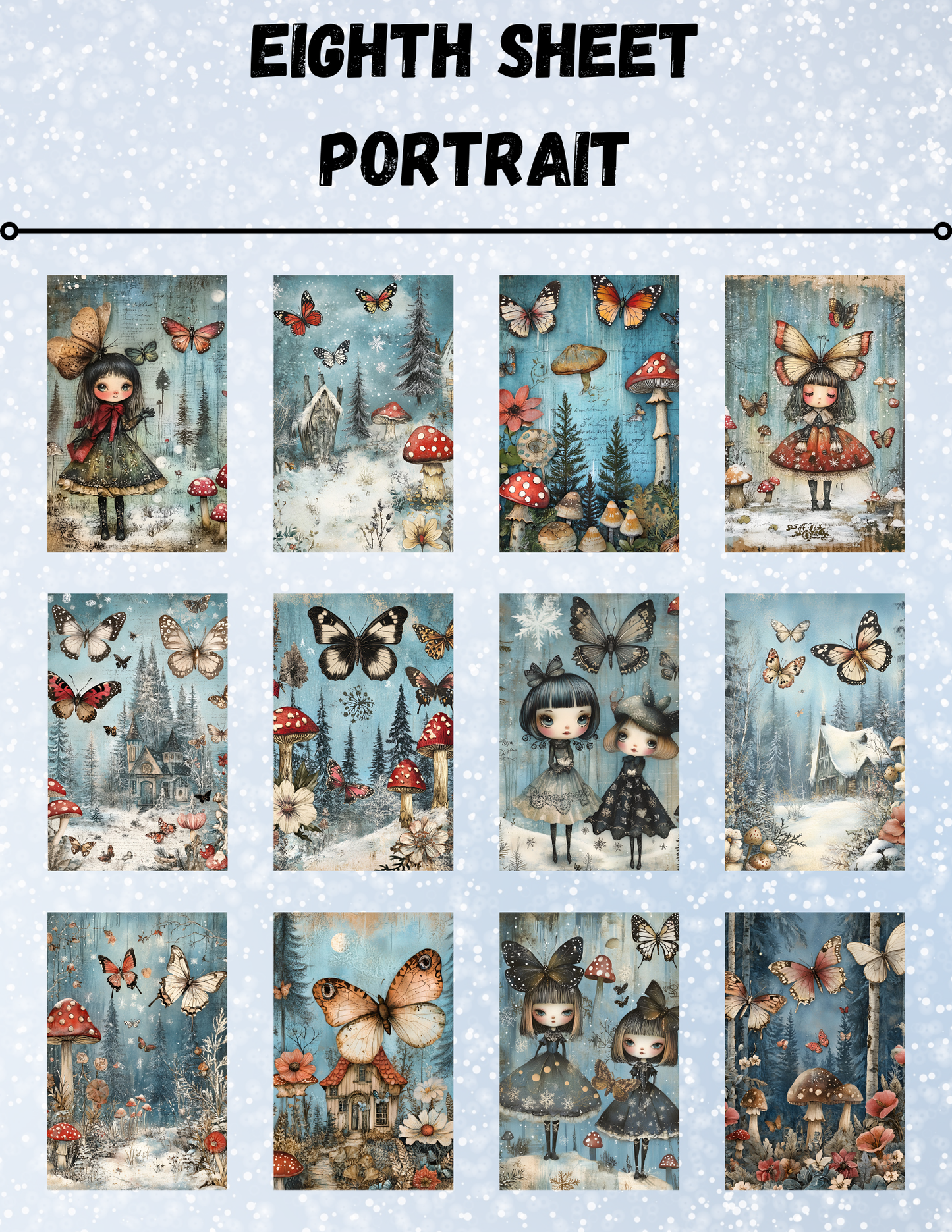 "Winter Frolic" Decorative Diamond Painting Release Papers