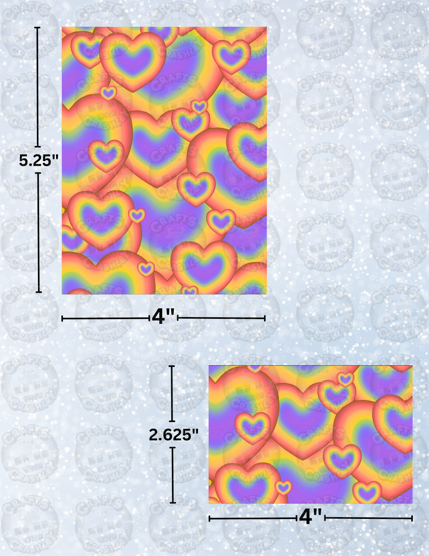 "Rainbow Hearts" by Emma Casey Decorative Diamond Painting Release Papers