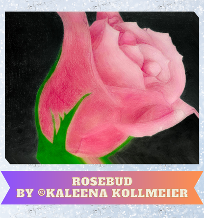 "Rosebud" by Kaleena Kollmeier Decorative Diamond Painting Release Papers