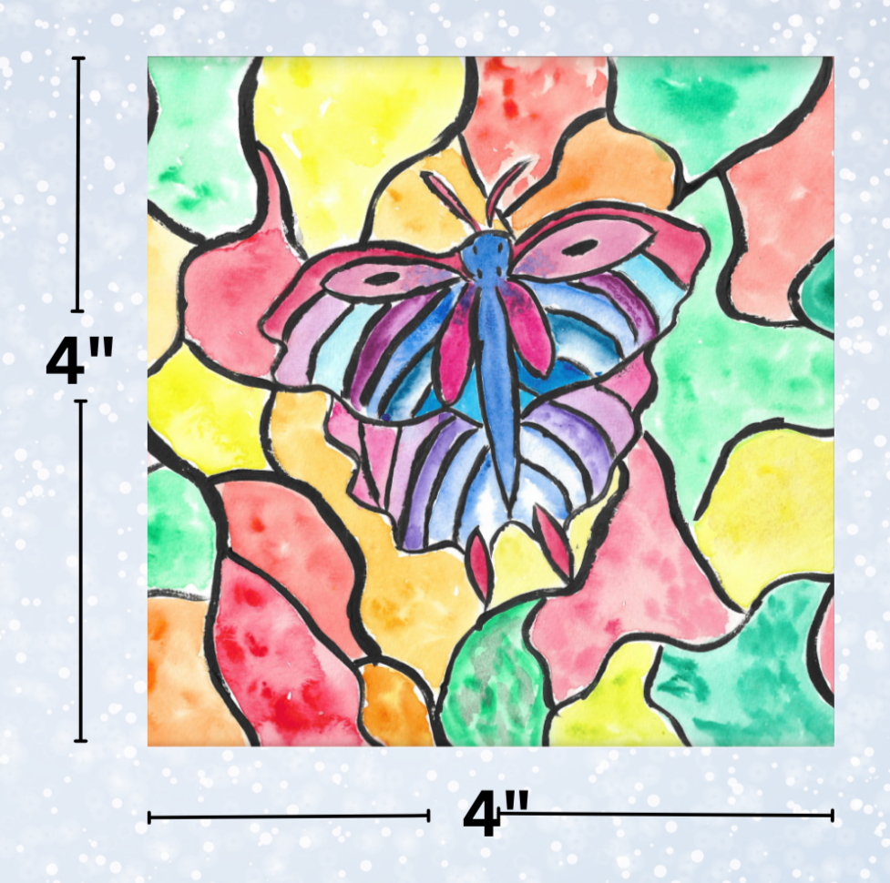 "Butterfly Stained Glass" By Crafting Journey Decorative Diamond Painting Release Papers