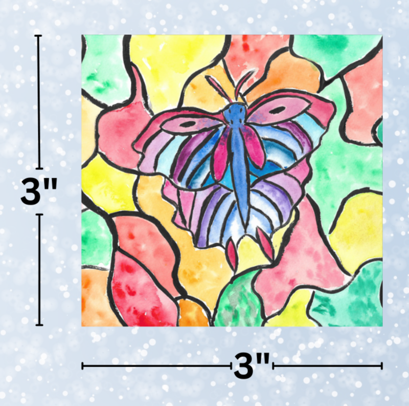 "Butterfly Stained Glass" By Crafting Journey Decorative Diamond Painting Release Papers