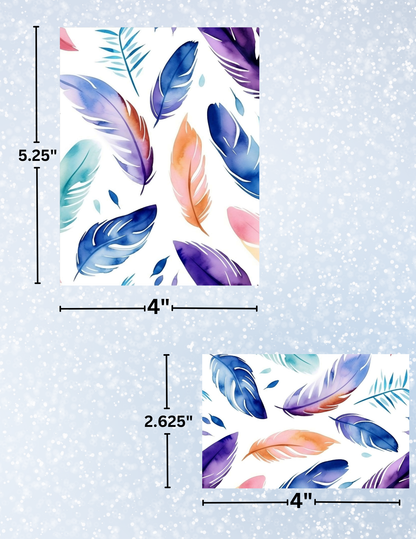 "Watercolor Feathers" Decorative Diamond Painting Release Papers