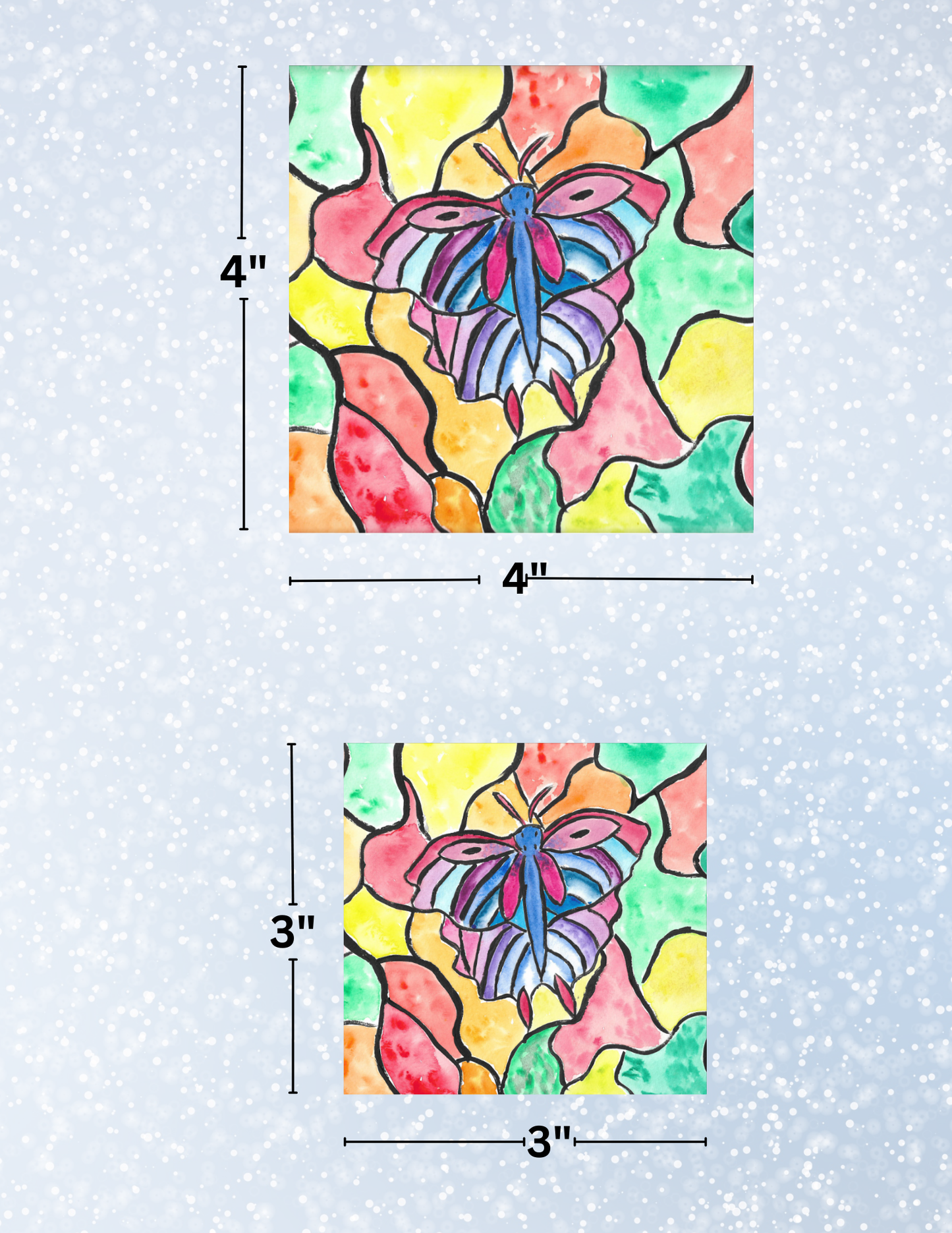 "Butterfly Stained Glass" By Crafting Journey Decorative Diamond Painting Release Papers