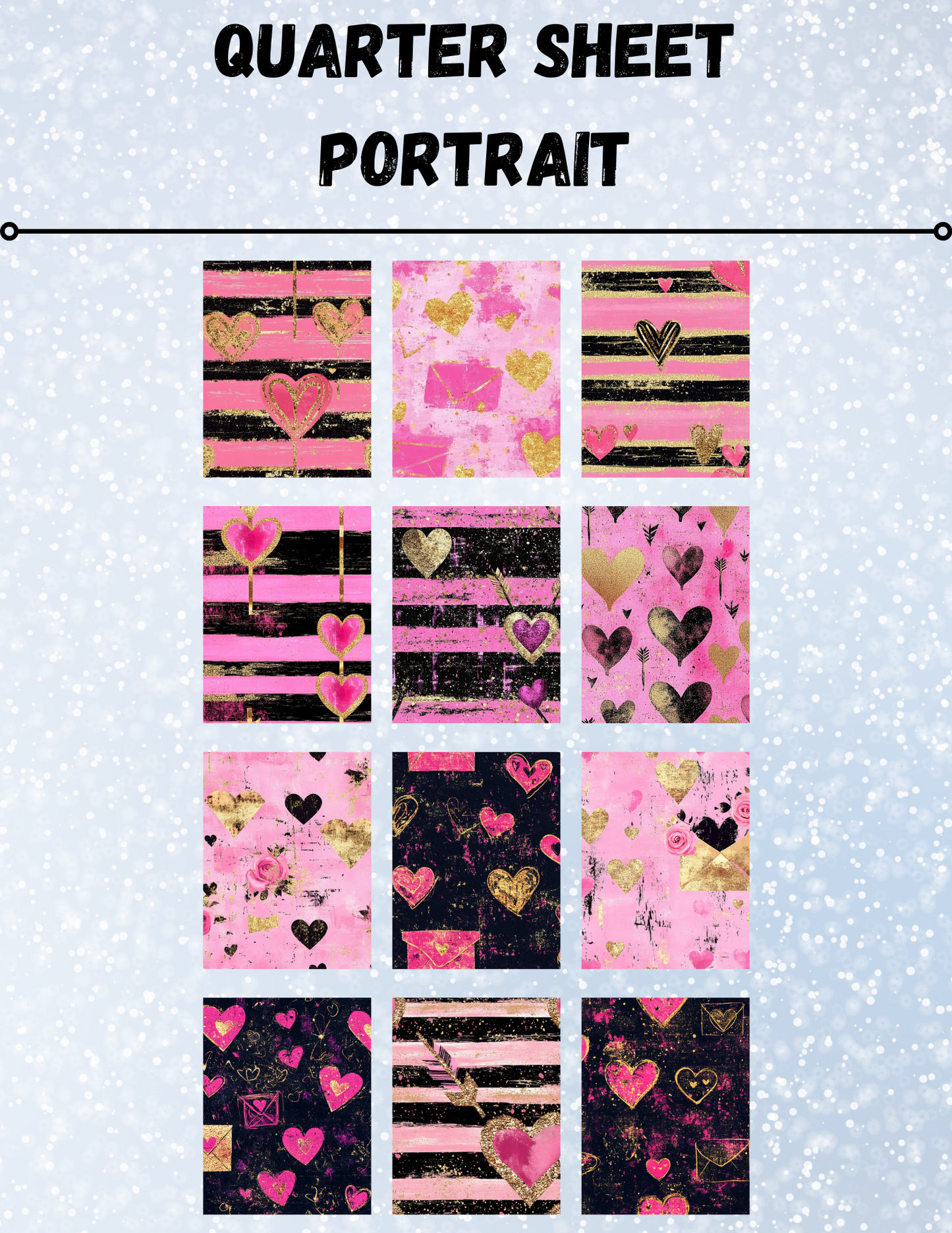 "Chalk Valentine" Decorative Diamond Painting Release Paper