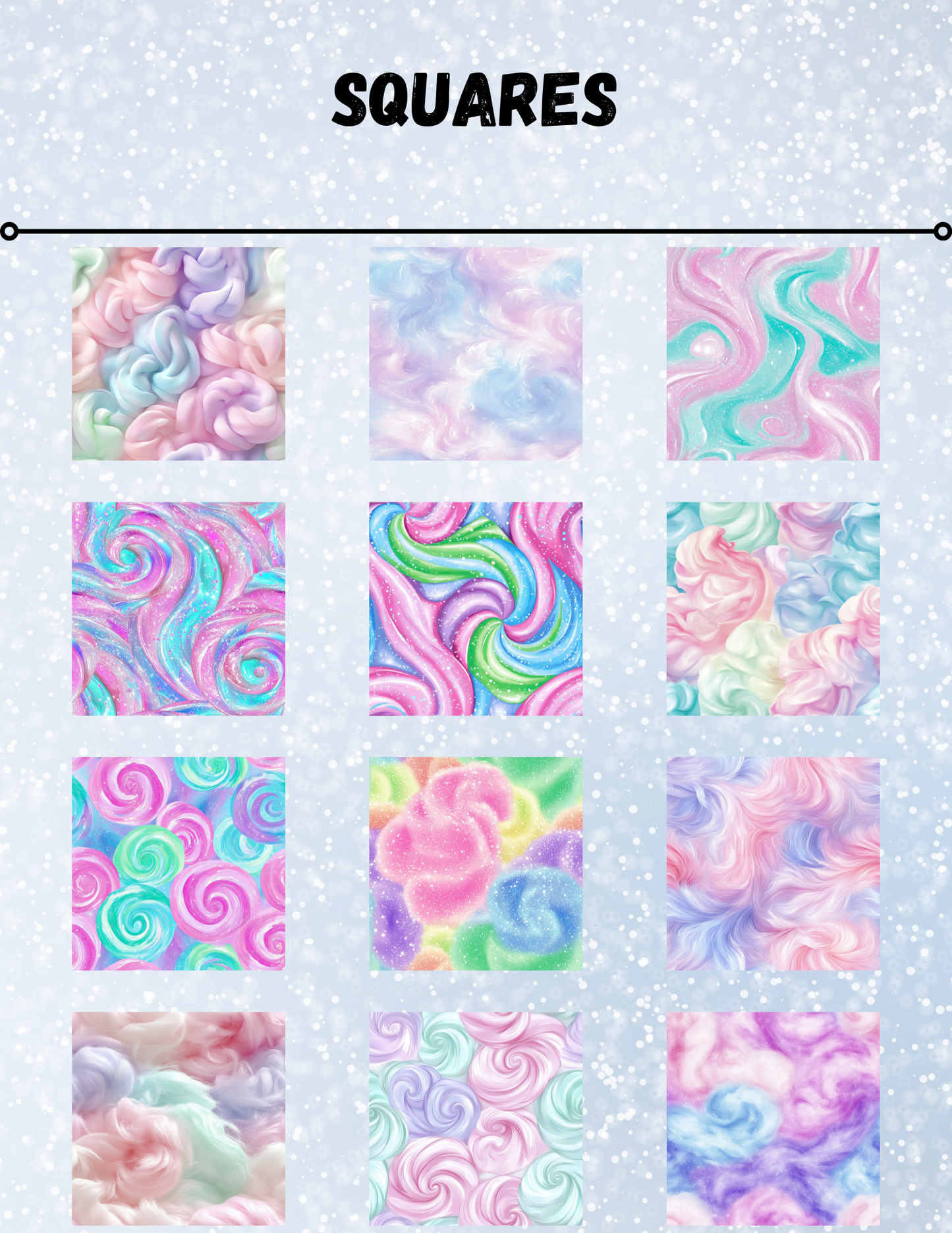 "Cotton Candy Swirl 5" Decorative Diamond Painting Release Paper