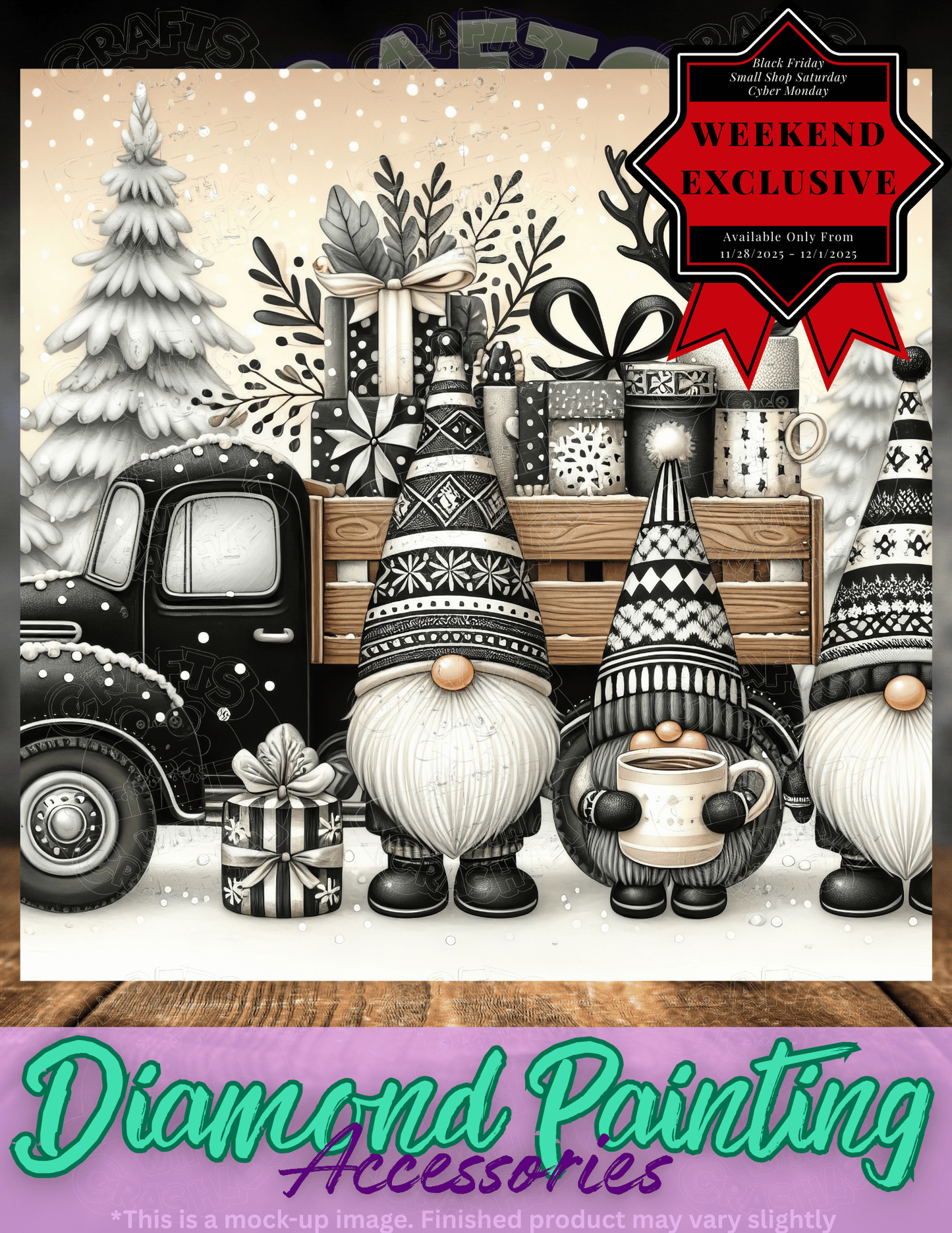 "Classic Christmas Gnomes" Premium Accessories for Diamond Painting