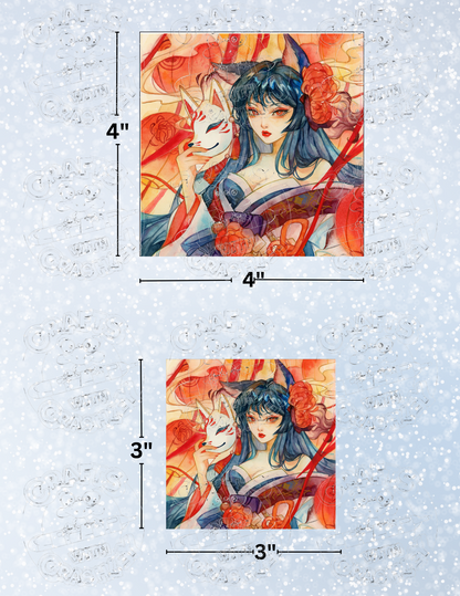 "Onihime" By ©Margaret Morales Decorative Diamond Painting Release Papers