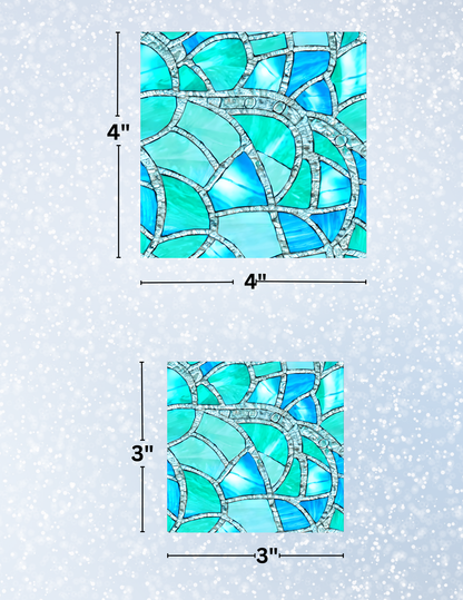"Blue Mosaic" Decorative Diamond Painting Release Papers