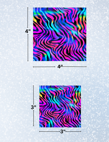 "Vibrant Zebra Stripes" Decorative Diamond Painting Release Papers