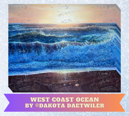 "West Coast Ocean" by ©Dakota Daetwiler Decorative Diamond Painting Release Papers