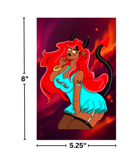 "Devil Girl" by Mrs Coffee Decorative Diamond Painting Release Papers