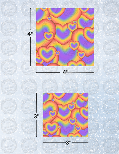 "Rainbow Hearts" by Emma Casey Decorative Diamond Painting Release Papers