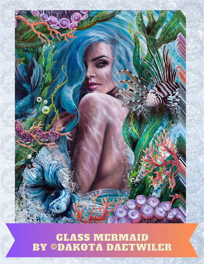 "Glass Mermaid" by ©Dakota Daetwiler Decorative Diamond Painting Release Papers