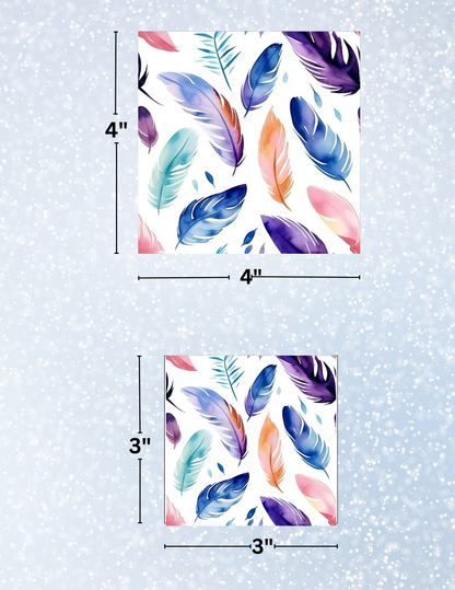 "Watercolor Feathers" Decorative Diamond Painting Release Papers