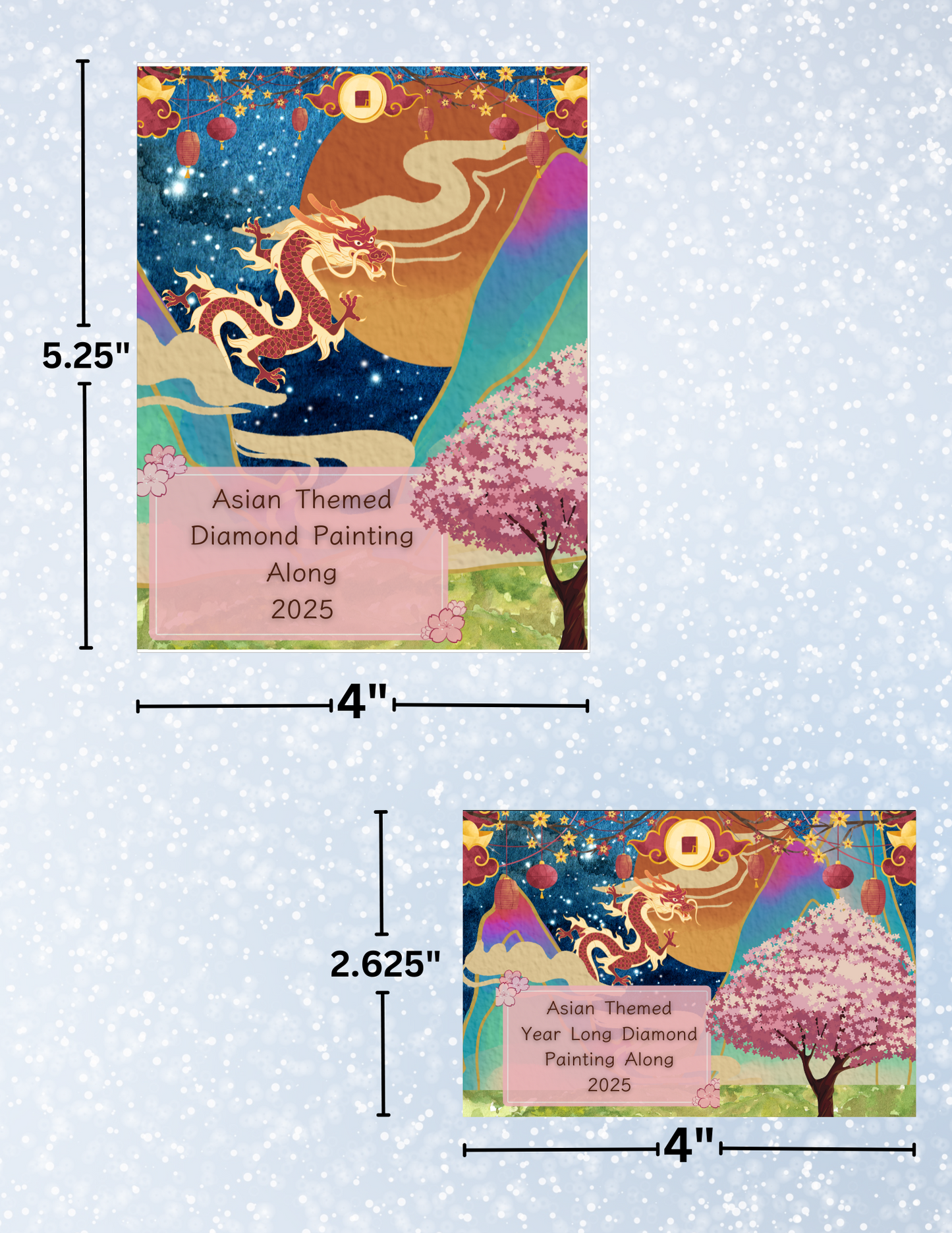 "Asian Themed DP Along 2025" Decorative Diamond Painting Release Papers