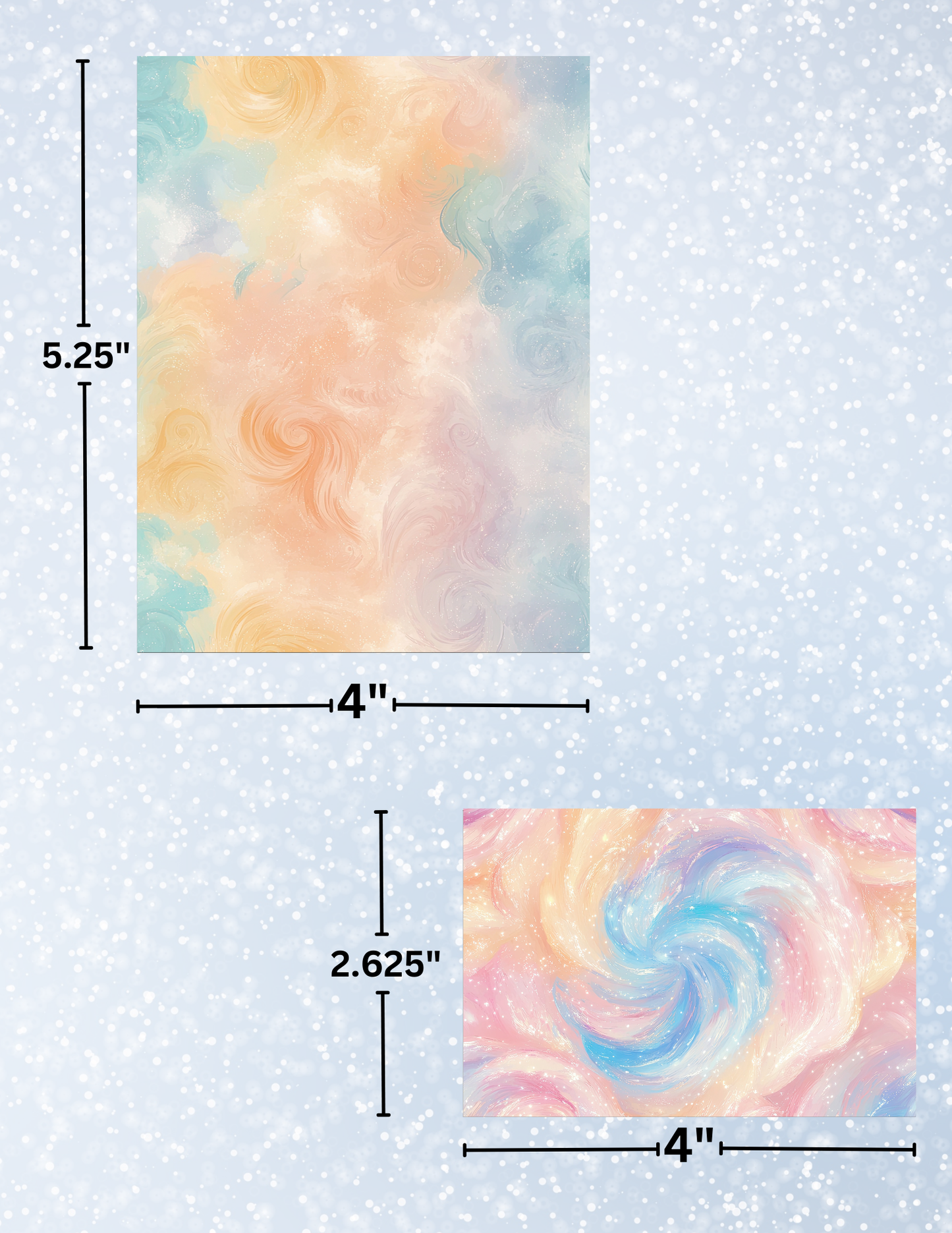 "Cotton Candy Swirl 6" Decorative Diamond Painting Release Paper