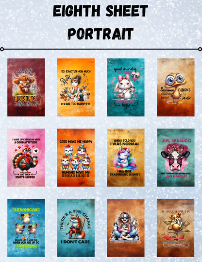 "Funny Quotes" Decorative Diamond Painting Release Paper