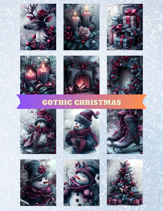 "Gothic Christmas" Decorative Diamond Painting Release Paper