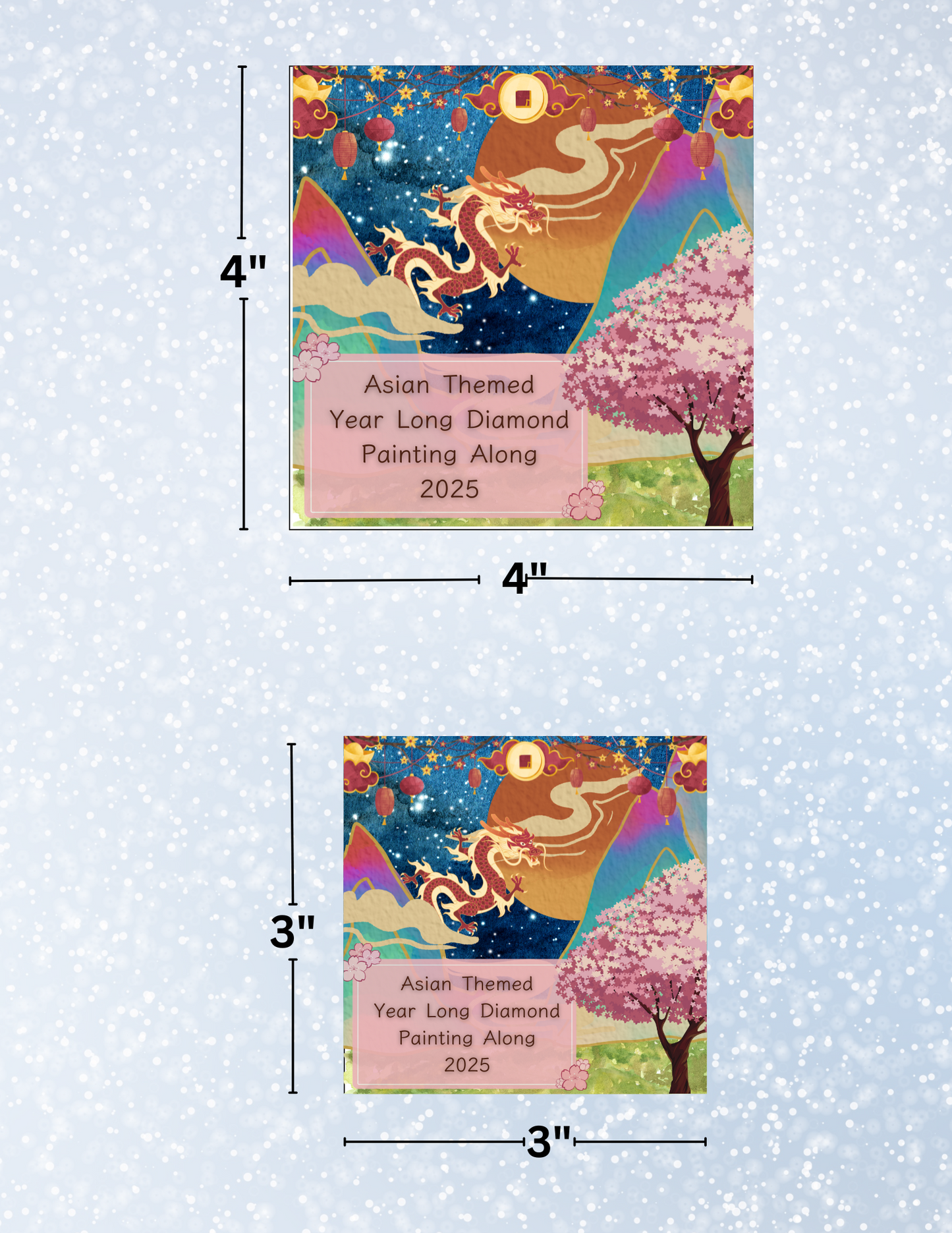 "Asian Themed DP Along 2025" Decorative Diamond Painting Release Papers