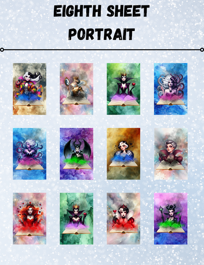 "Storybook Villains" Decorative Diamond Painting Release Paper