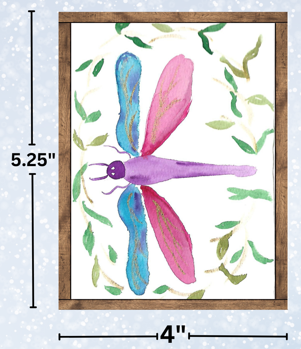 "Watercolor Dragonfly" by Crafting Journey Decorative Diamond Painting Release Papers