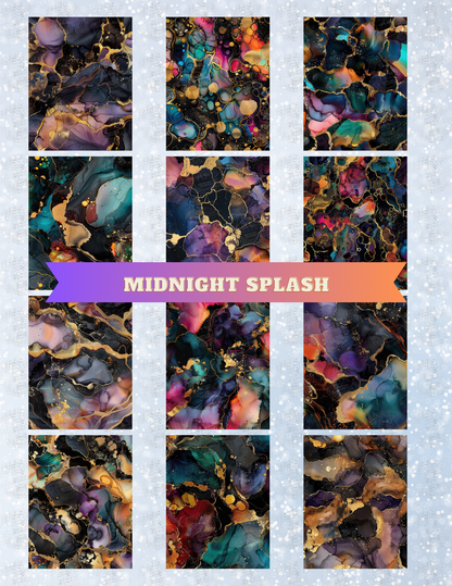"Midnight Splash" Decorative Diamond Painting Release Papers