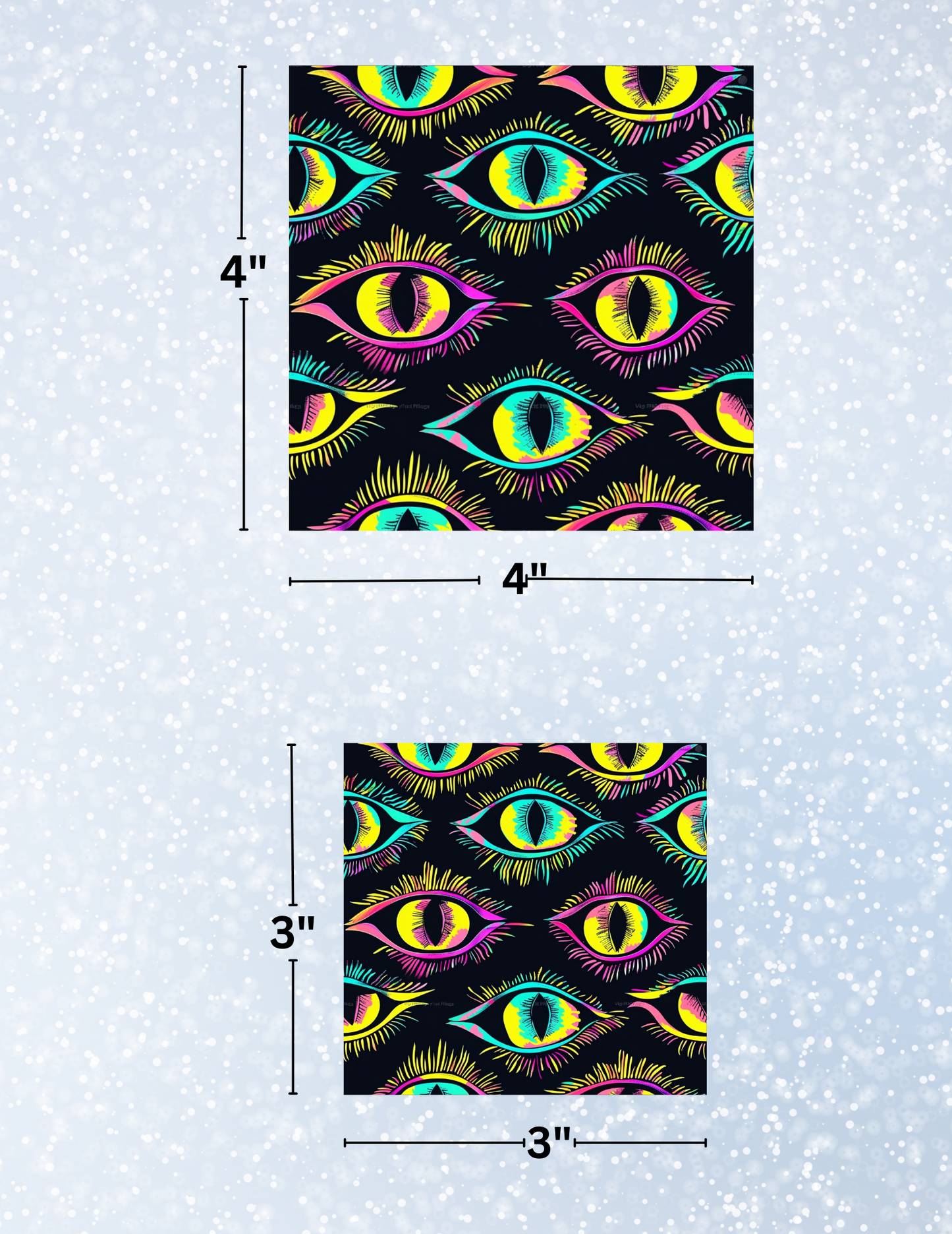 "Neon Eyes" Decorative Diamond Painting Release Papers