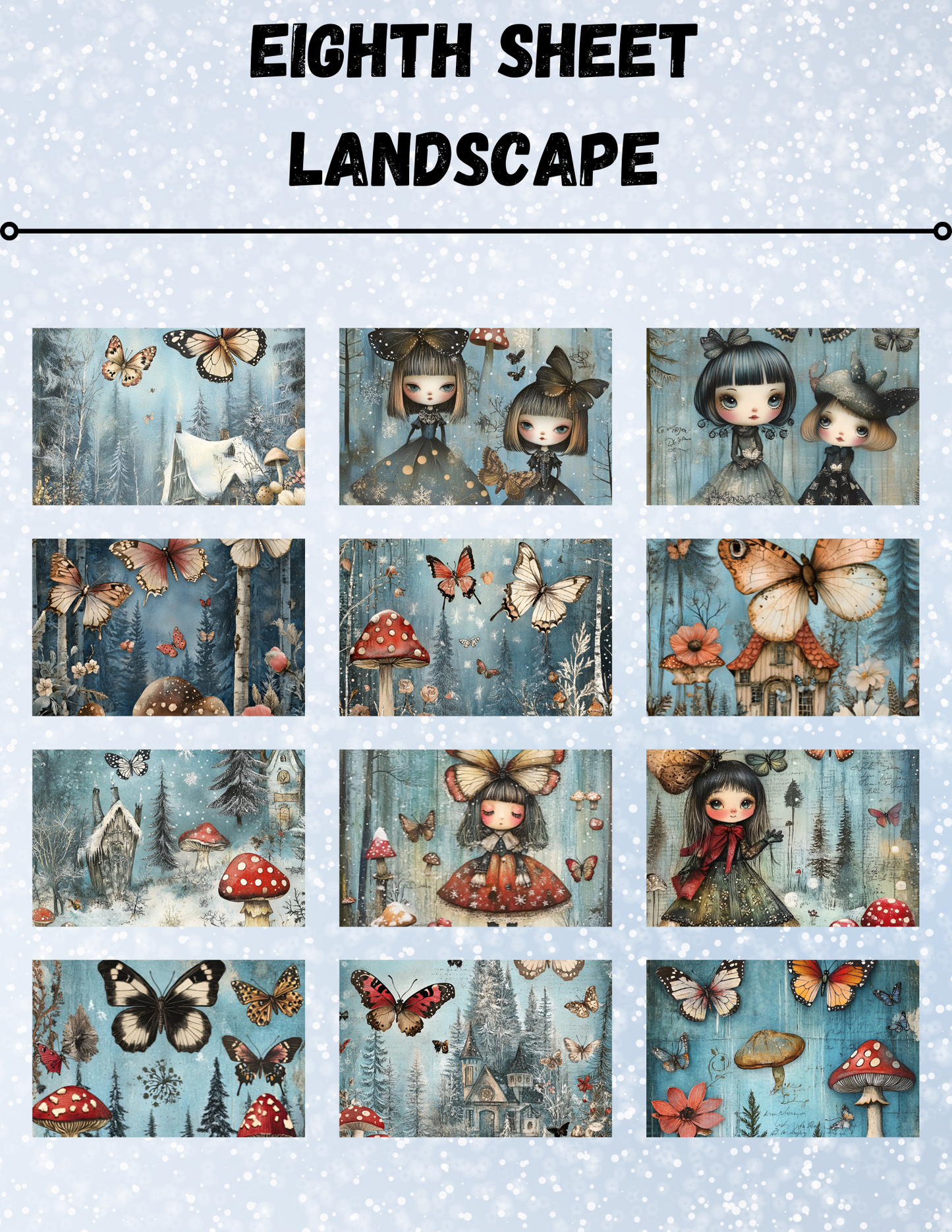 "Winter Frolic" Decorative Diamond Painting Release Papers