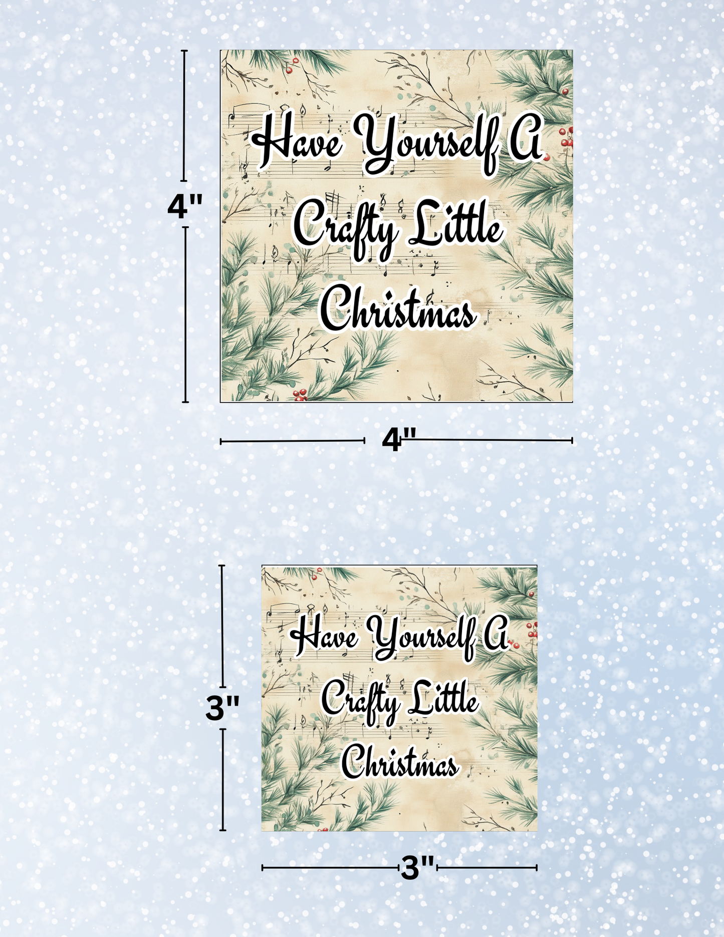 "Crafty Christmas Carols" Decorative Diamond Painting Release Paper