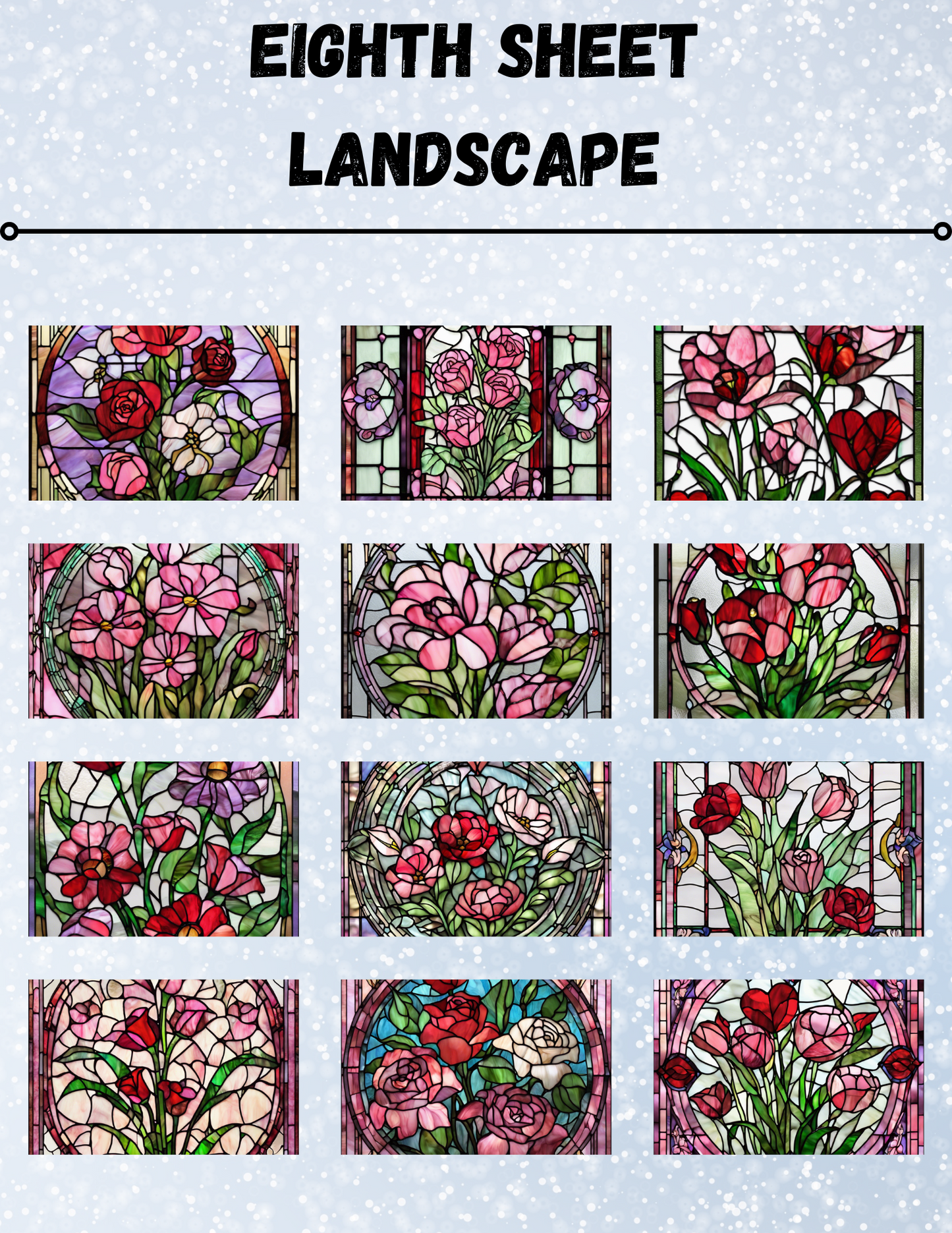 "Lover's Flowers" Decorative Diamond Painting Release Paper