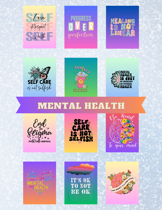 "Mental Health" Premium Diamond Painting Release Papers