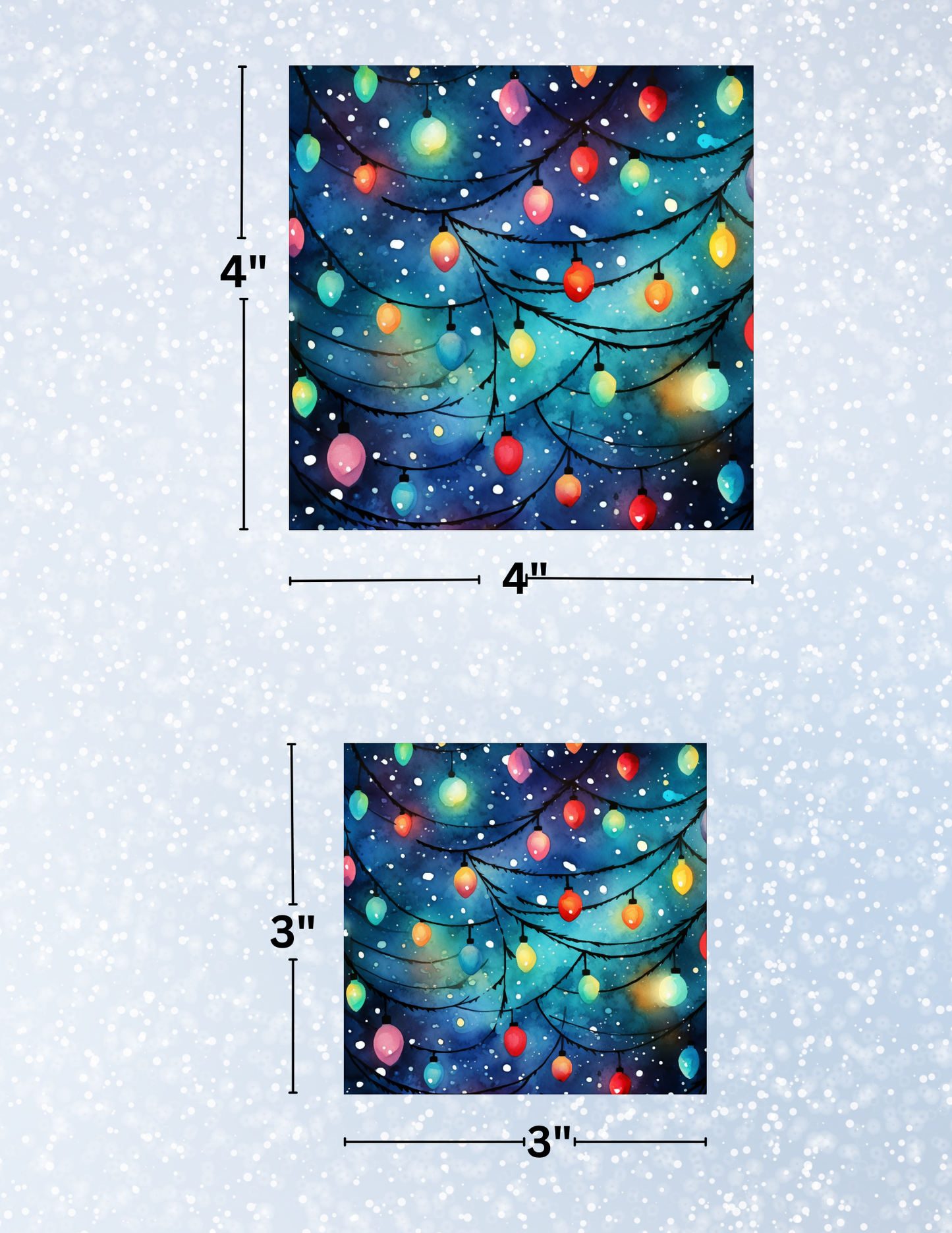 "Christmas Lights" Decorative Diamond Painting Release Papers