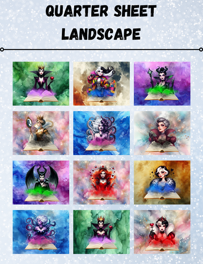 "Storybook Villains" Decorative Diamond Painting Release Paper